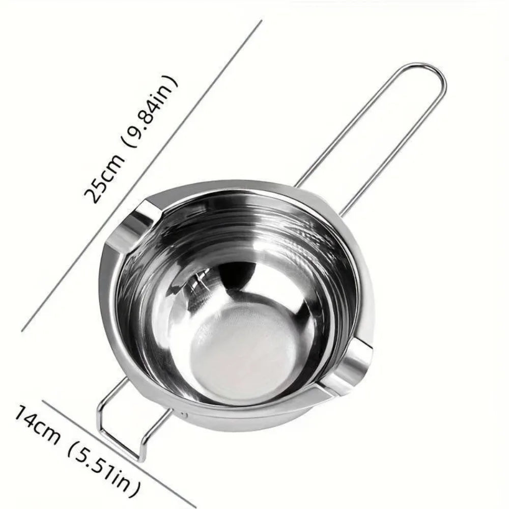 Stainless Steel Candle Wax Melting Boiler Pot Long Handle Chocolate Butter Melting Pot Pan DIY Handmade Candle Soap Making Tool