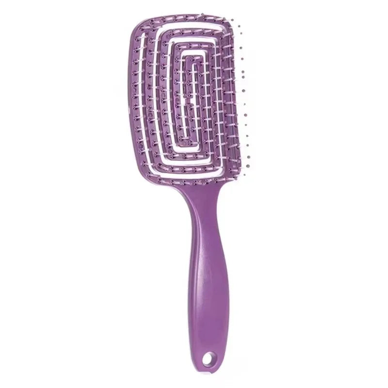 Hemasa 1Pcs Elastic Massage Comb Hollow Out Hair Brush/ Scalp Massage Combs Hair Styling Detangler Fast Blow Drying comb