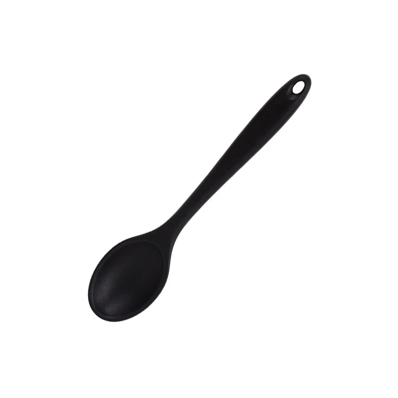 Hemasa 5PCs  Silicone Soup Ladle Colander Kitchen Salad Mixing Spoon Children Tablespoons Rice Porridge Scoops