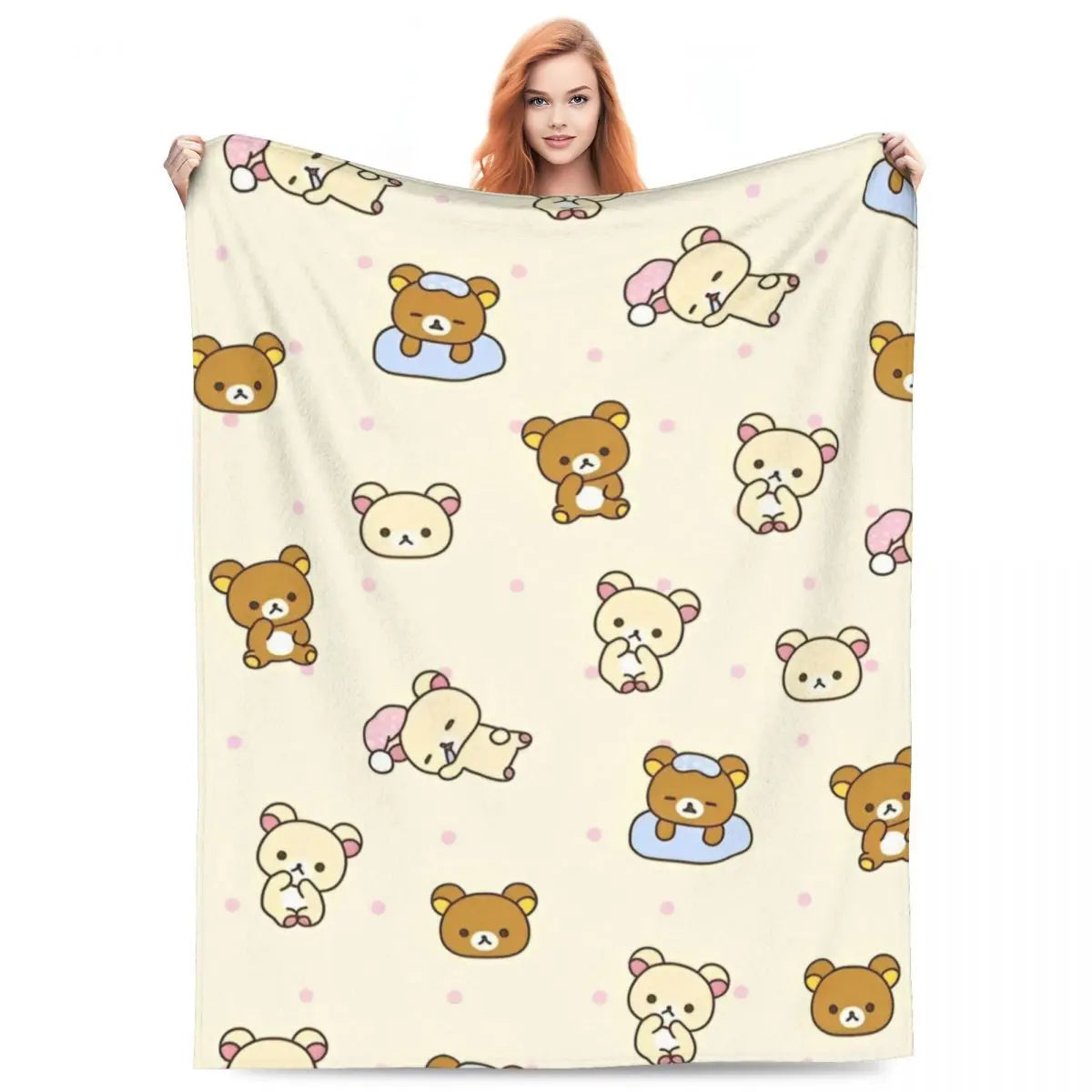 Hemasa Cartoon Flannel Blanket  /Throw  for Home Decor /Airplane/ Travel/Bedspread Sofa Bed Cover