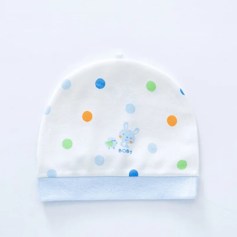 Tejesa 3Pcs Soft Infant Beanies Caps/ Baby Hats /Cartoon Bear Boneless Muslin Hat