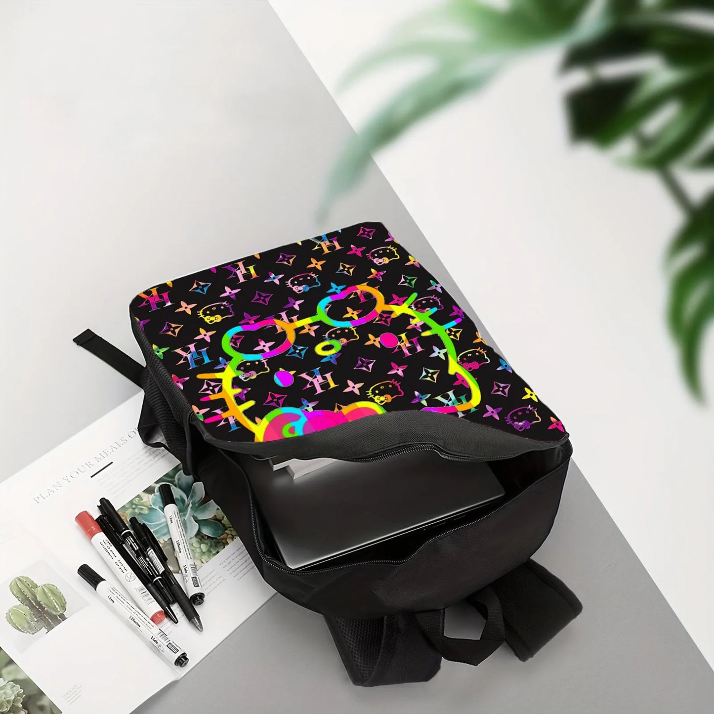 Sanrio Hello Kitty Waterproof Backpack Print Fashion ﻿decorative pattern Schoolbag School Bagtravel bag canvas bag travel bag