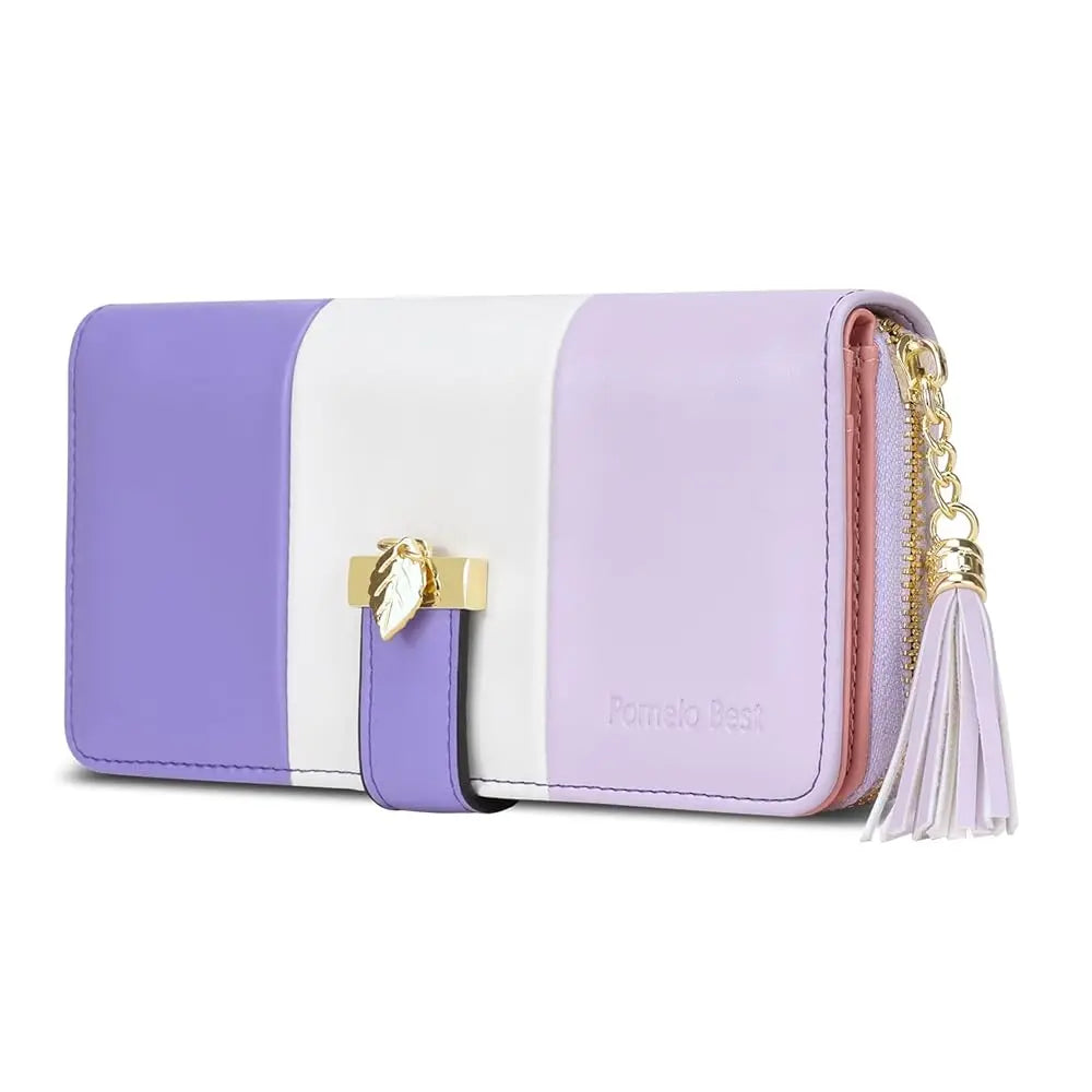 Tejesa  Womens Wallet RFID Blocking  Multi Credit Card Large Capacity Zip Around Clutch Travel Purse Wristlet
