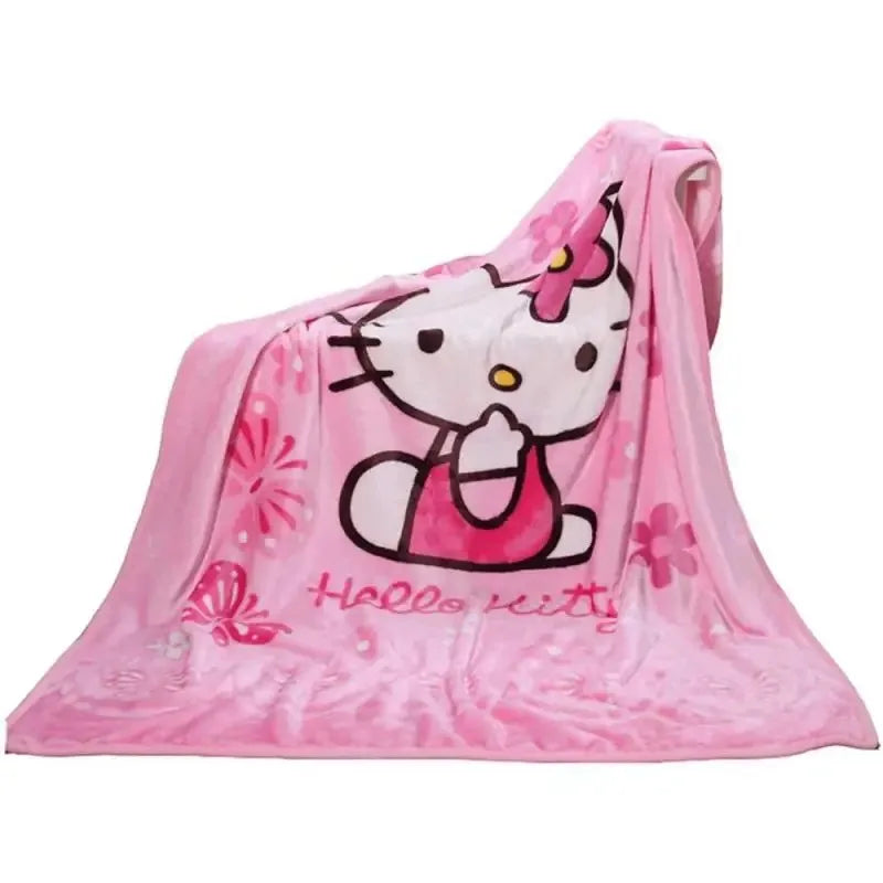 Hemasa Hello Kitty Soft Fluffy Blanket  / Cartoon Cute Plush Blanket  for Girls