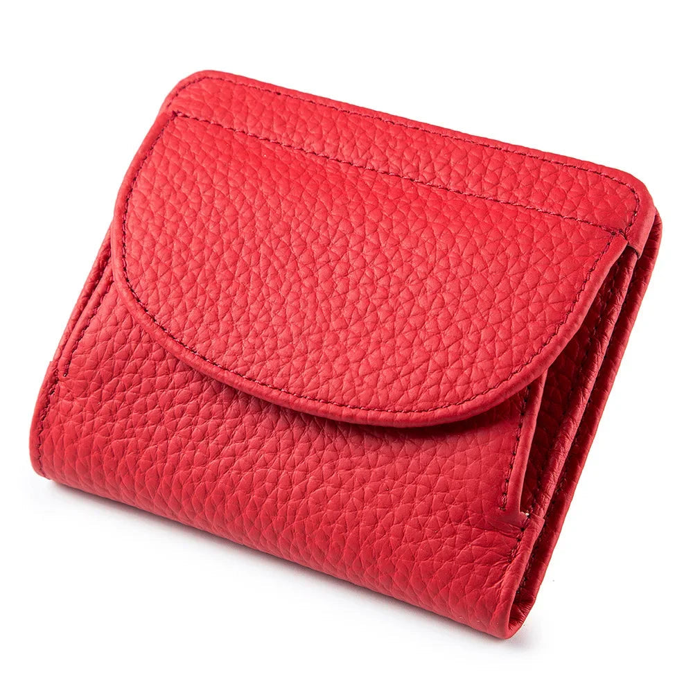 Tejesa Genuine Leather Rfid Blocking Credit Card Wallets /Short Compact Cute Small Coin Purse for Women