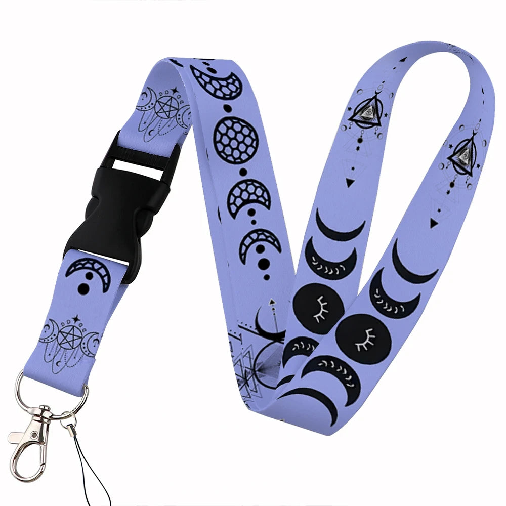 Tejesa Starlit sky Lanyard Keys Chain Badge Holder ID Credit Card Pass Hang Rope Lariat Mobile Phone Charm