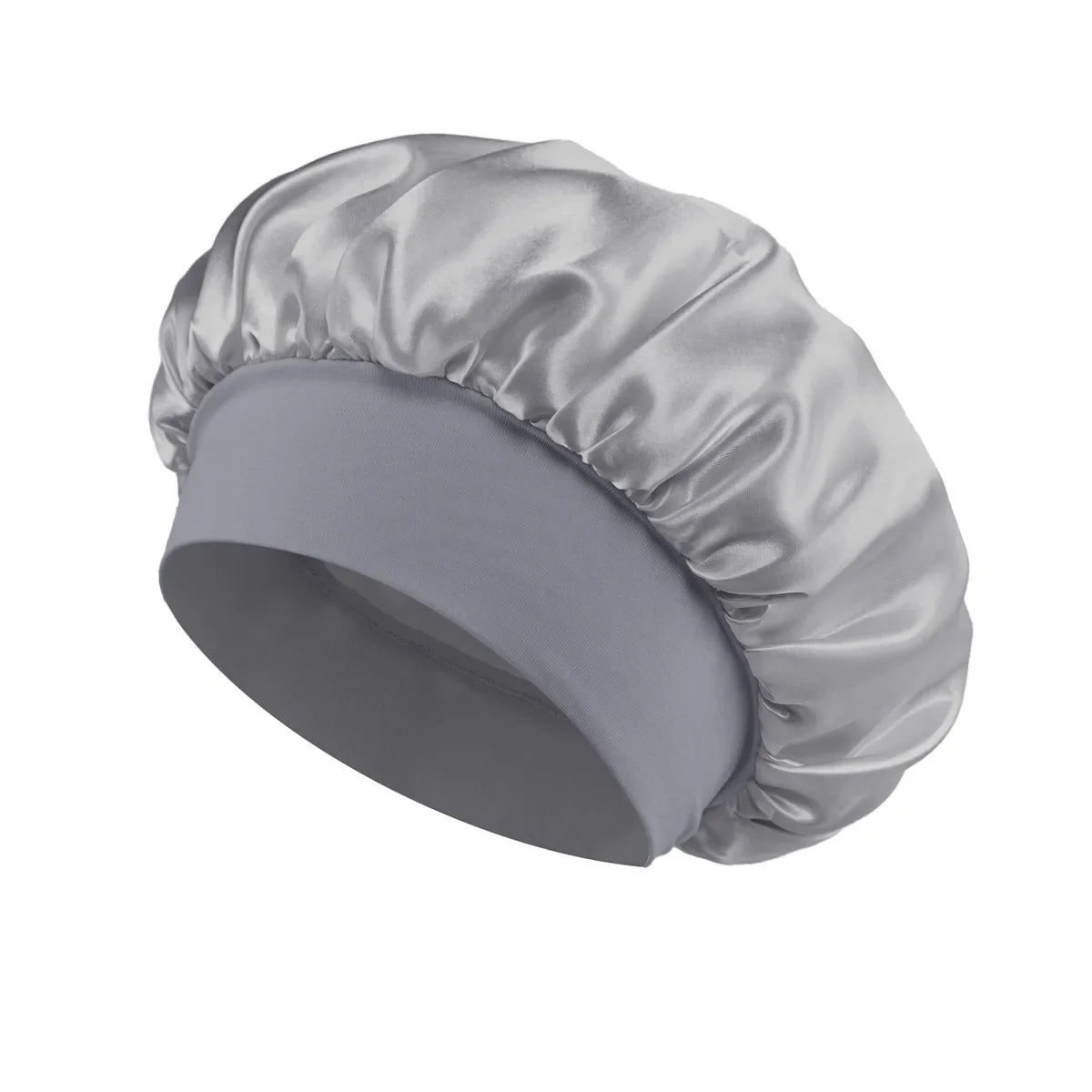 Hemasa Women Satin Bonnet Hair Bonnet for Sleeping Hair Care Silk Bonnets Solid Wide-brimmed Sleeping Hat with Elastic Soft Band