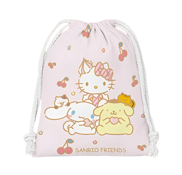 Hemasa drawstring hello kitty cartoon small bag storage bag