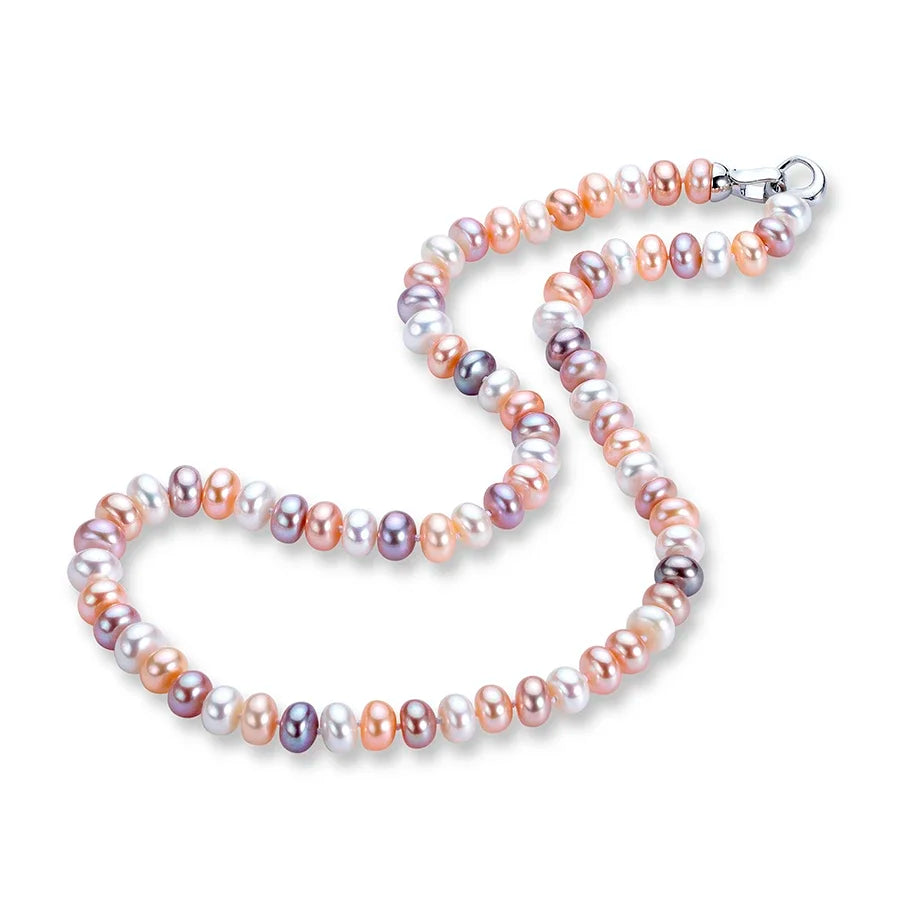Hengsheng 100% Natural Freshwater Pearl Necklaces for Women High Luster 925 Sterling Silver Real Pearl Necklaces Jewelry Gift