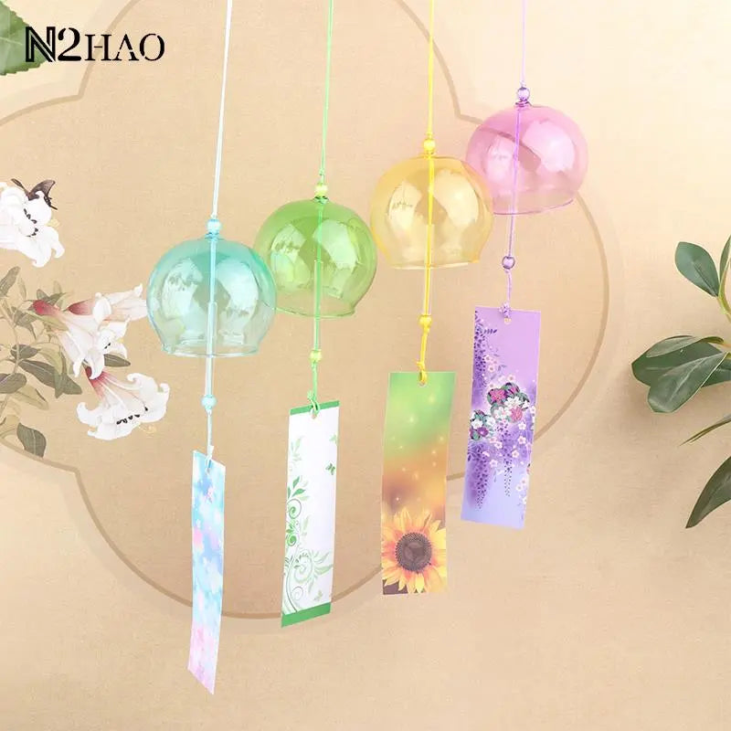 Hemasa 1pcs Japanese Style Wind Bells New Handmade Glass Wind Chime Birthday Gift  Home Decors Wind Chimes DIY Bookmark