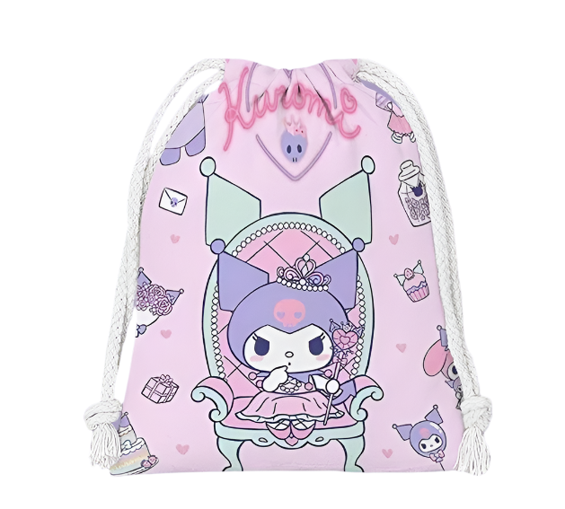 Hemasa drawstring hello kitty cartoon small bag storage bag