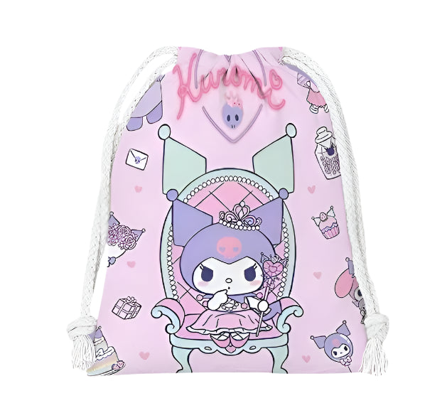 Hemasa drawstring hello kitty cartoon small bag storage bag