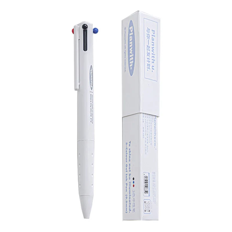 Triangle Multi-Color Pen Tri-Color 0.5 Simple Notes Homework Revised Multi-Functional gel Pen