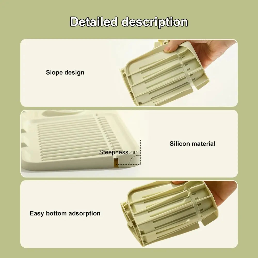 Hemasa Sink  Mat for Kitchen Sink Splash Guard Silicone Draining Mat / Sink Tray for Drain Rack