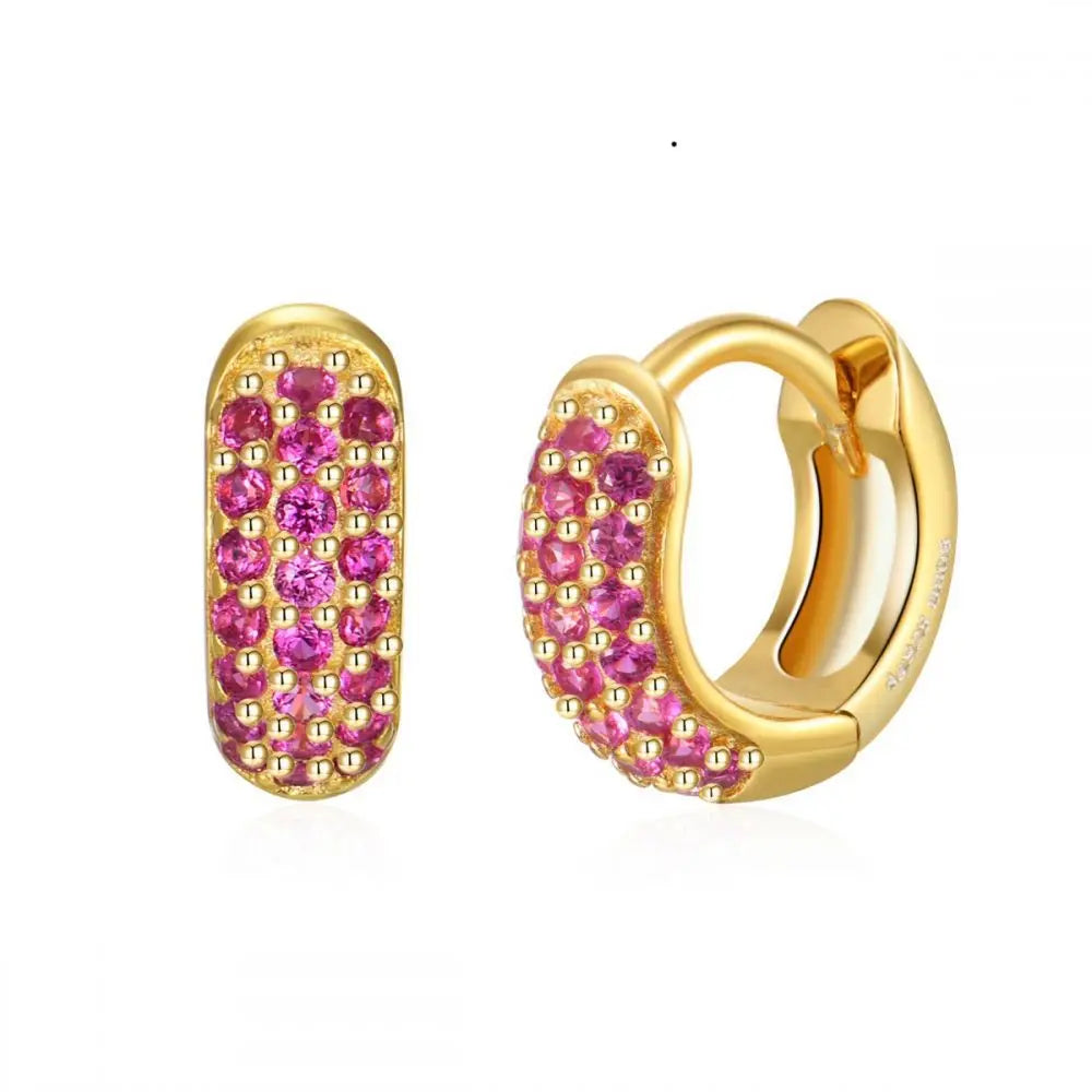 Korean Stainless Steel Round Circle Small Hoop Earrings Women Multicolor Zircon Minimal Punk Cartilage Earring Piercing Jewelry