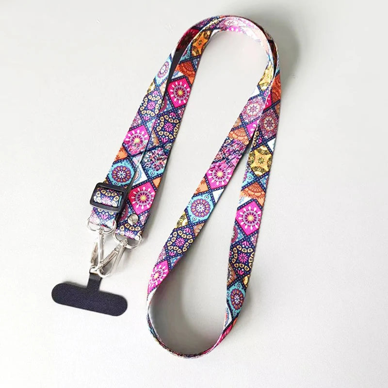 Universal Mobile Phone Lanyard, Adjustable, Neck & Crossbody Strap, Includes Anti-Loss Cable & Case Key Gasket