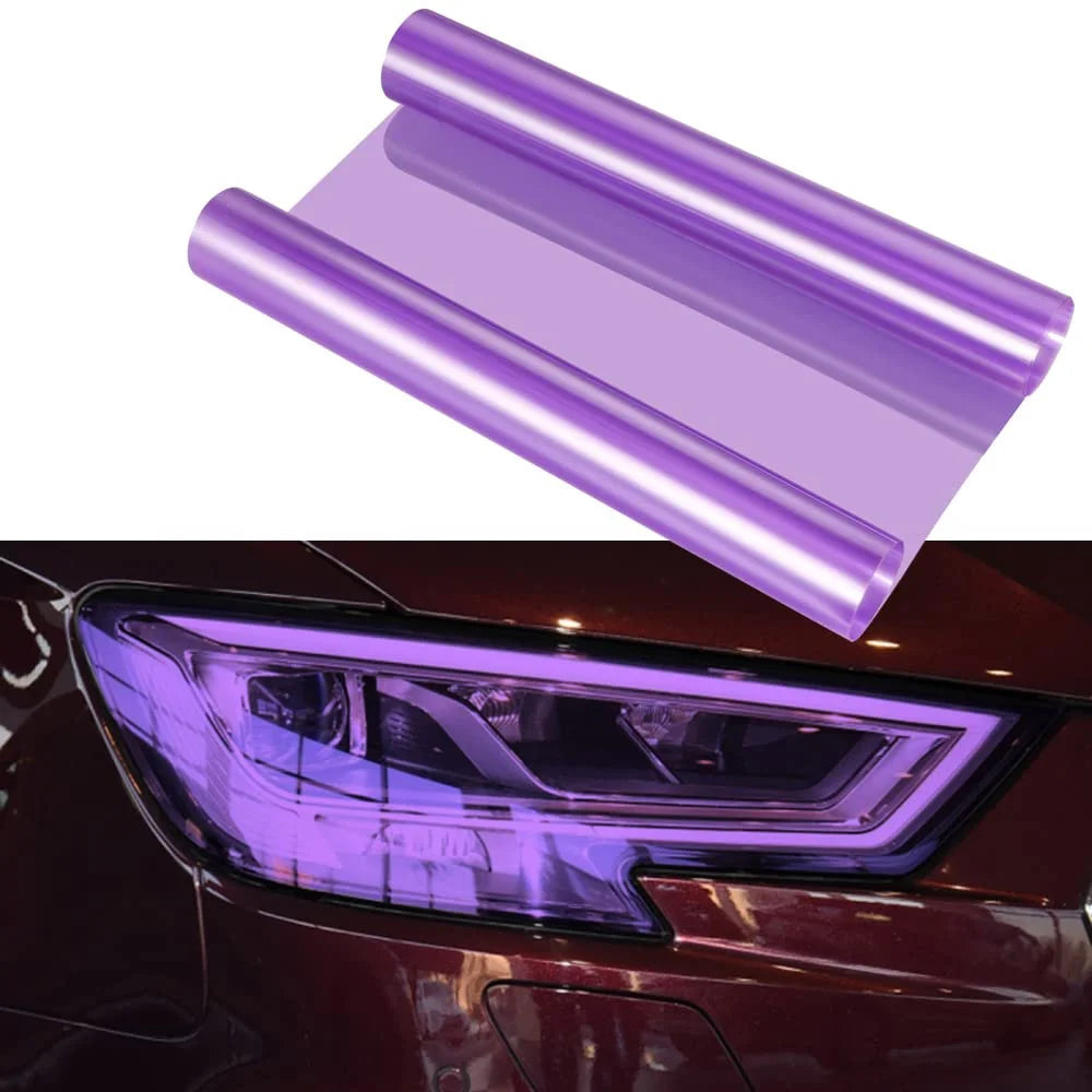 Golden Yellow Light PVC Car Headlights Taillight Film Fog Stretchable Auto Taillight Tint StickersCar Light Film Car Styling