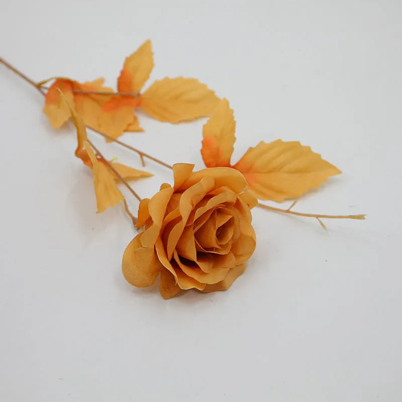 4Pcs Black Rose Artificial Flowers Halloween Decoration Silk Flower for Home Wedding Party Event Flower Arrangement Fake Roses