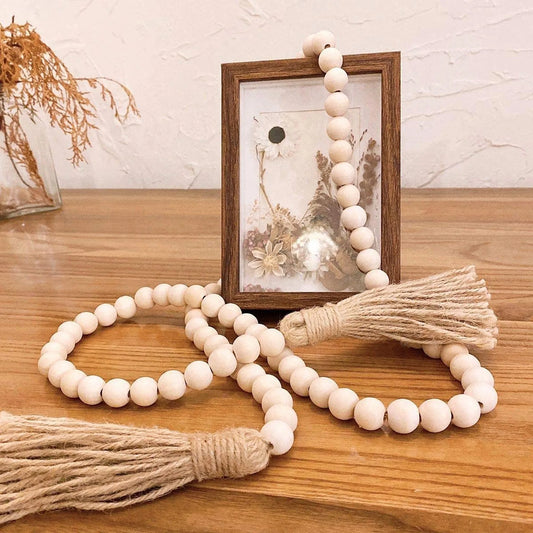 Wood Bead Rattan Macrame DIY Rustic Tassel Country Wall Hanging Garlands Kits Tassels Boho Gift Natural Style Home Decoration
