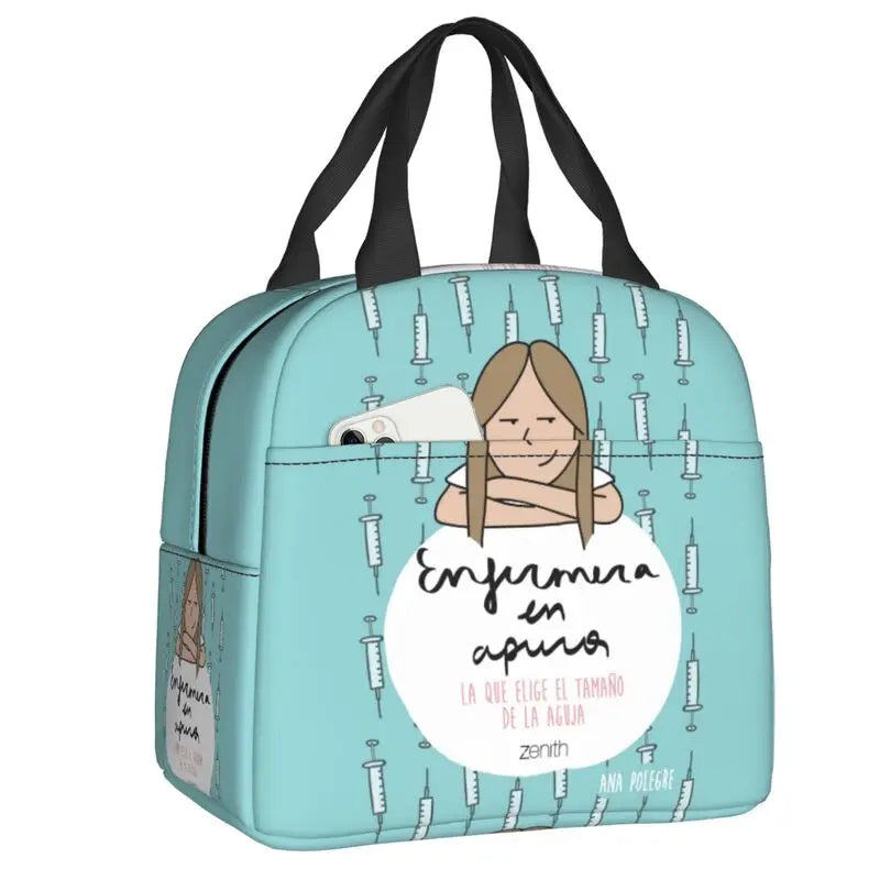 Hemasa  Nurse Lunch Bag Women Portable Cooler Thermal Insulated Lunch Box