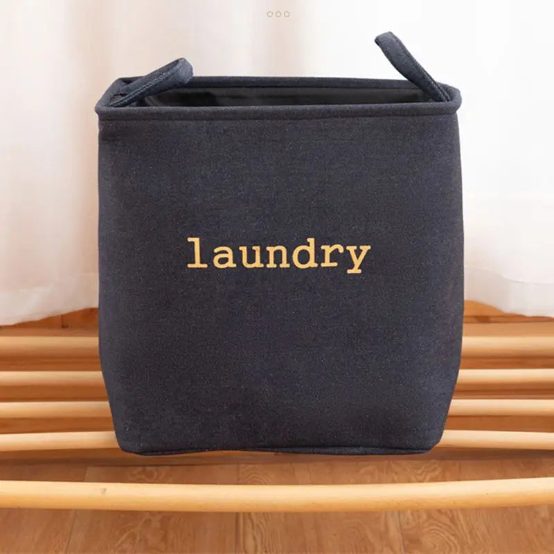 Hemasa Jute Cloth Art Dirty Clothes Collection Basket Light Luxury Home Bathroom Foldable Laundry Basket  Storage