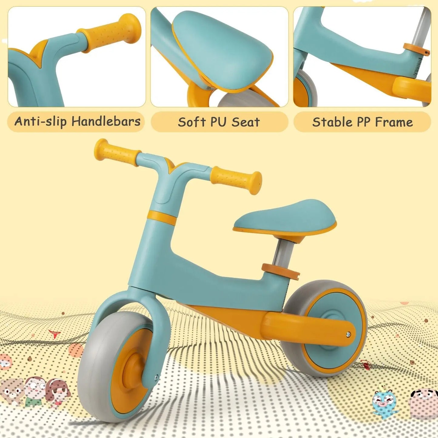 Baby Balance Bike 2 Wheels Toddler First Bike No Pedal Infant Baby Walker Riding
