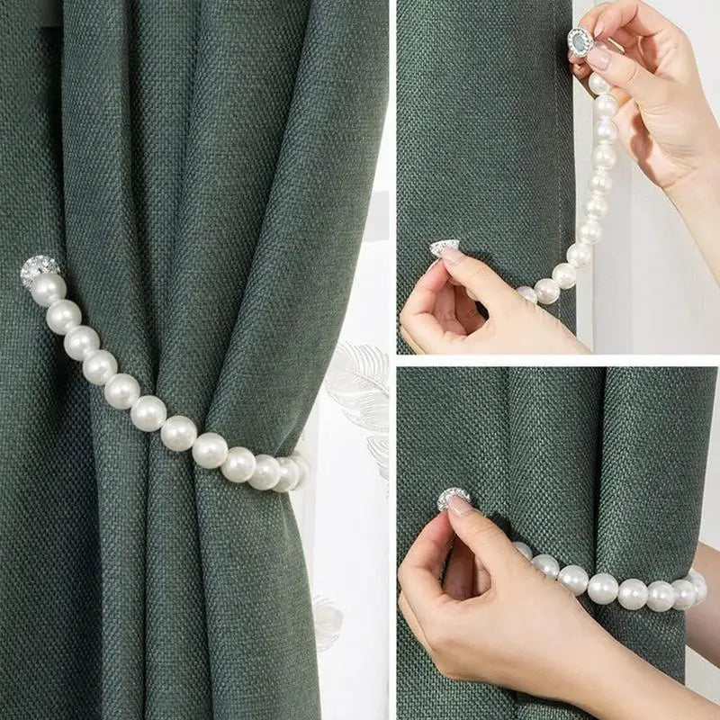 Curtains Holder Clips Beautiful ABS Pearl Curtains Buckle Multifunctional Shining Curtains Clip Reusable Beaded Curtains Tieback