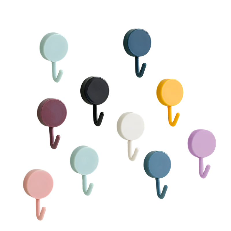 Hemasa 10PCS Self Adhesive Wall Hook Strong Without Drilling Coat Bag Bathroom Door Kitchen Towel Hanger Hooks Home Storage Accessories
