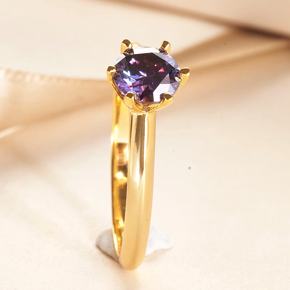 Hemasa Excellent Cut   Moissanite Diamonds Ding With  Diamond Tester Pass Female Dating Party Fine Jewelry Gift
