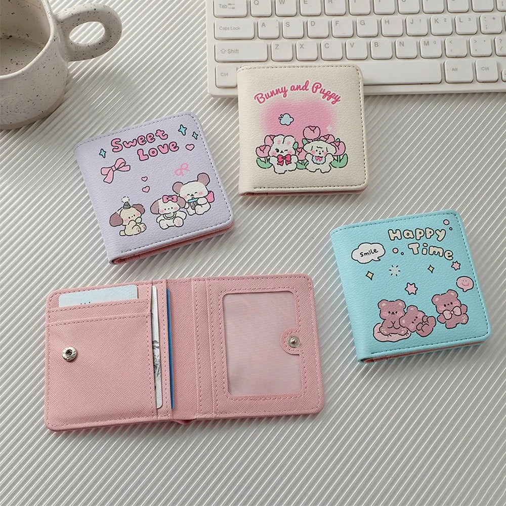 Creative Cartoon Student Wallets Portable Card Organizer Girls Card Holder Portable Coin Money Pouch Women Wallet Female Purses