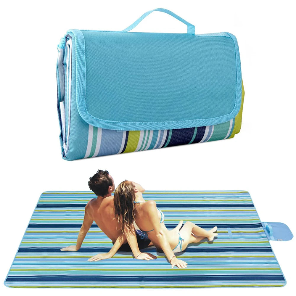 Tejesa 1.5x2m Outdoor Waterproof Camping Mat Sand Proof Portable Beach Blanket Lightweight Mats For Camping/ Beach/ Parks/ Picnic Mat