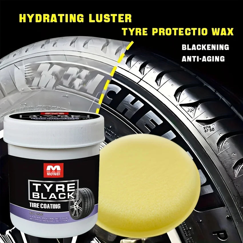 Hemasa Tire Blackening Coating Wax - Hydrating Luster and Protection, Anti-Aging Tire Care coating
