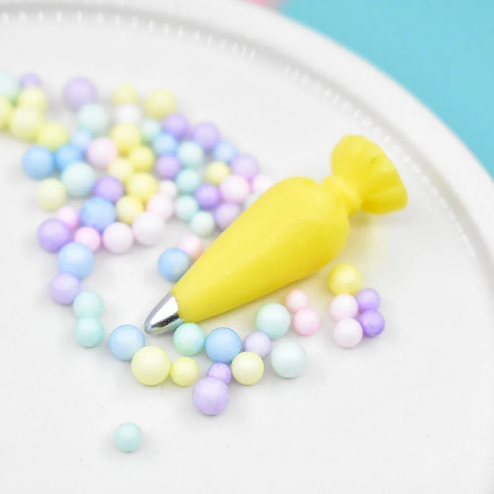 10pcs Macaroon Resin Decorating Bag Decoration 3d Miniature Dollhouse Scrapbooking Accessories Embellishments Kawaii Craft DIY