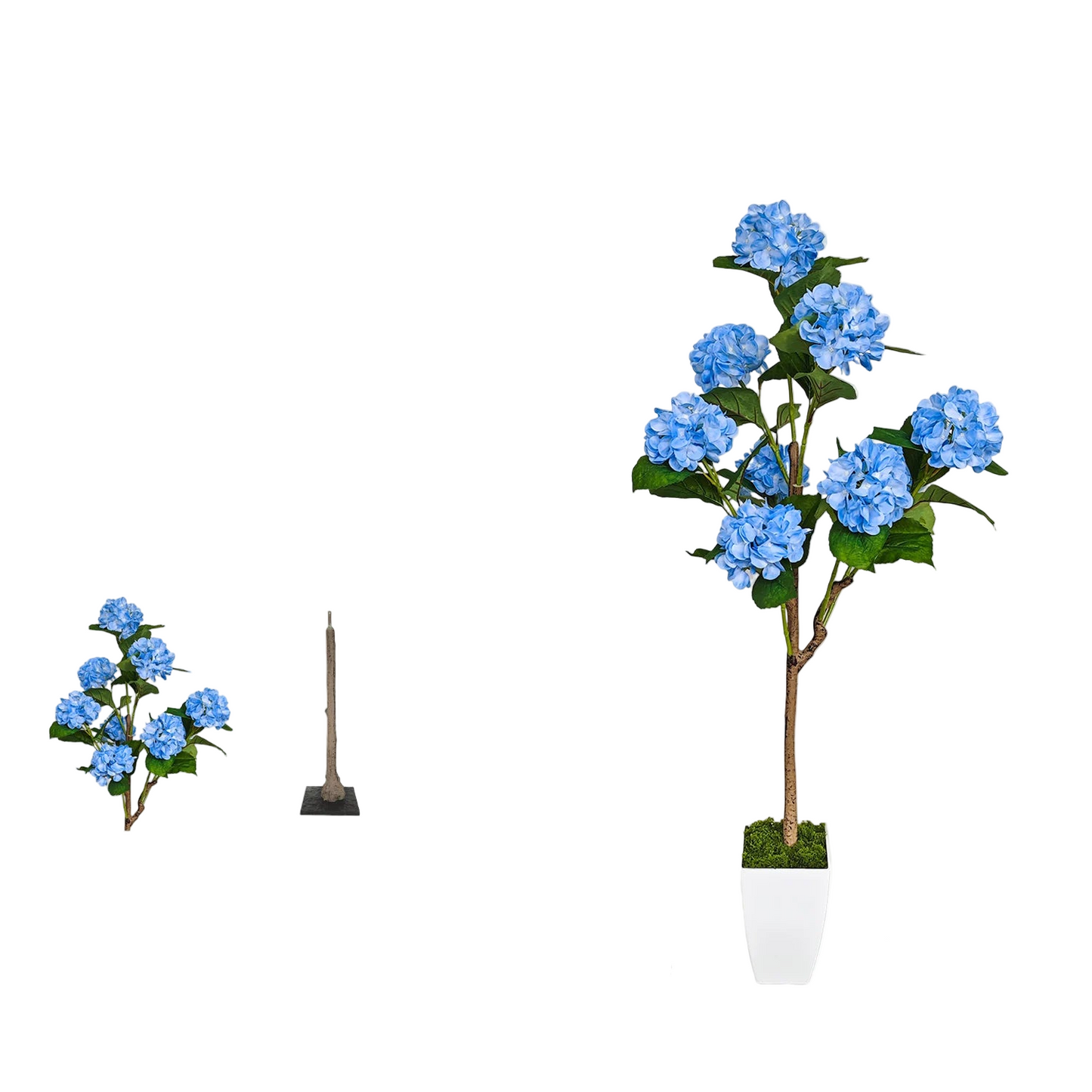 Tejesa 120cm Artificial Hydrangea Tree Faux flowers Plant Indoor Outdoor Fake plants for home party wedding room Decoration halloween