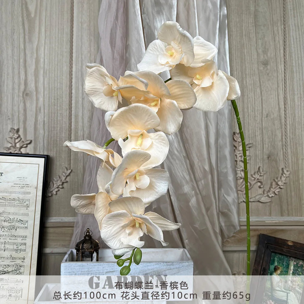 3D Silk Butterfly Orchid Artificial Flower Branch Home Vase Table Decor Wedding Outdoor Garden Bride Bouquets DIY Wreath Gift