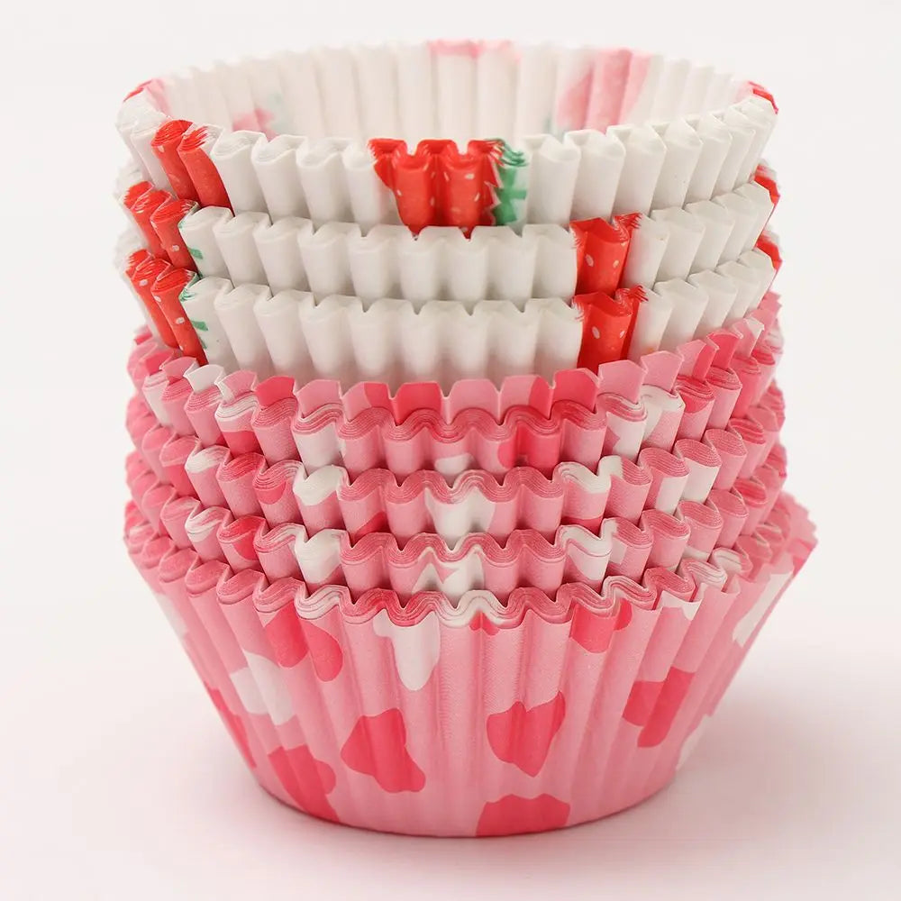Tejesa 100PCS Cake Cups Paper Cupcake Liner Wrappers Cup Baking Muffin Boxes Cake Liners