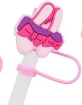 Accessories for Stanley Cup 7-8mm Pink Barbie Straw Sleeve Cup for Tumbling Cups Chrietmas Gift