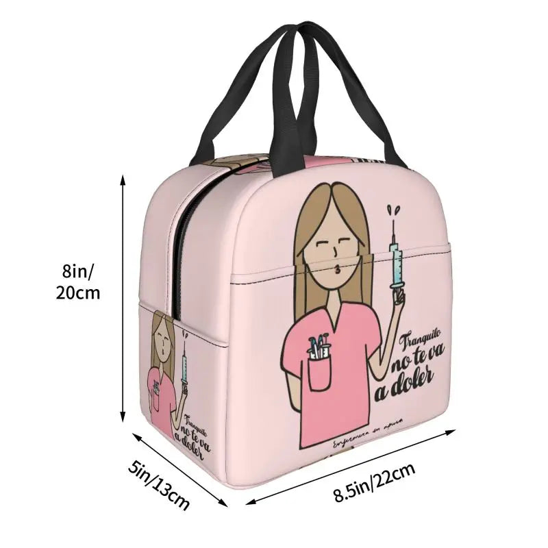 Hemasa  Nurse Lunch Bag Women Portable Cooler Thermal Insulated Lunch Box