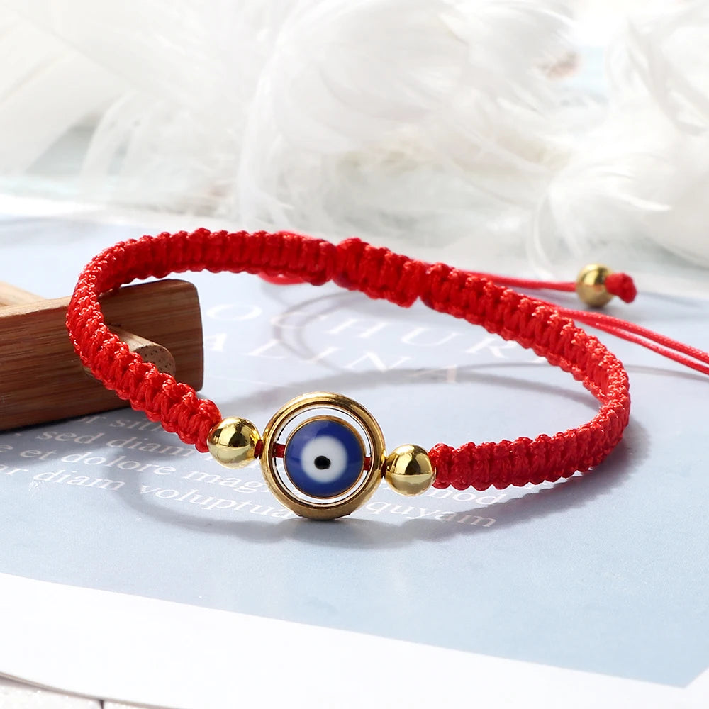 Fashion Evil Eye Braided Rope Bracelet For Men Women Red Black String Weave Prayer Couple Bracelet Friendship Lucky Jewelry Gift