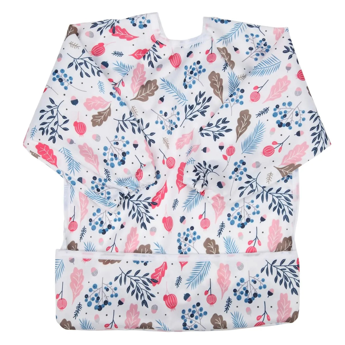 [Sigzagor] 1 Baby Bib Feeding Waterproof Long Sleeve Shirt Toddler Painting Drawing With Pocket 1-3 years old