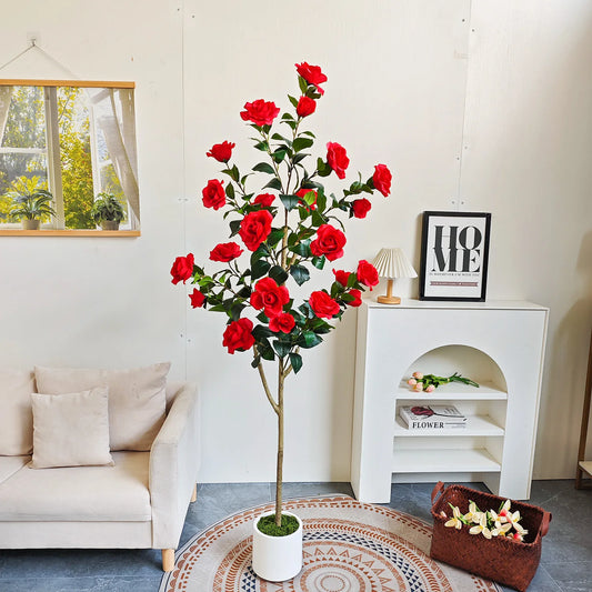 145-170cm New Artificial Rose Tree indoor house ornament fake plant for wedding home garden living room decor Christmas outdoor