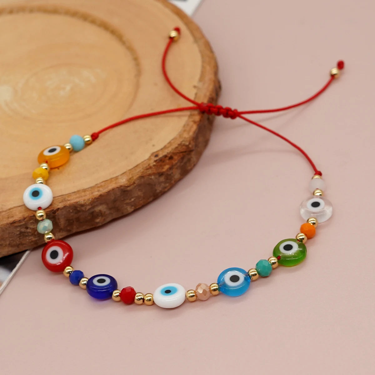 GO2BOHO New Turkish Evil Eye Beads Bracelet Handmade Trendy Friendship Bracelets for Women