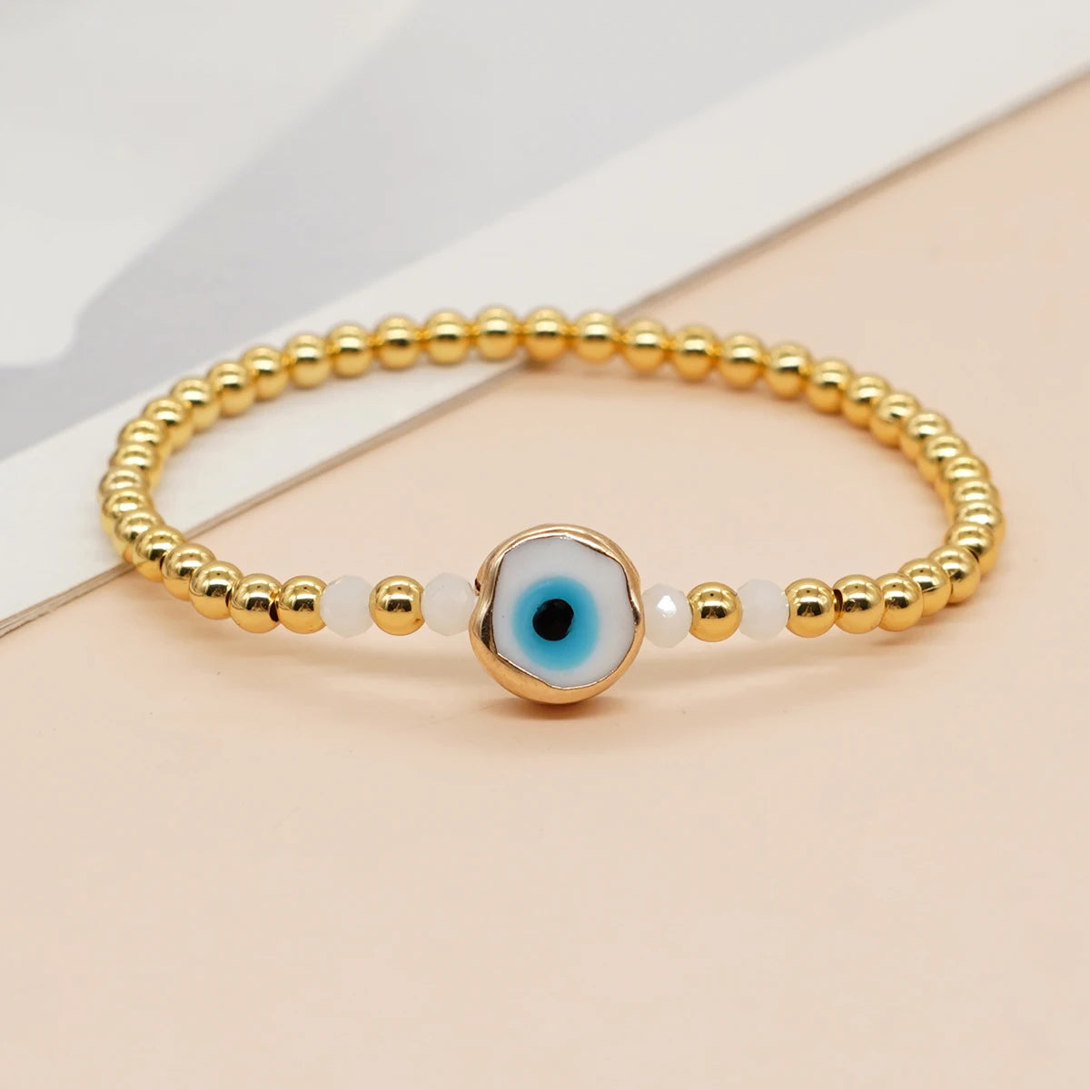 Go2boho Gold Bead Bracelets For Women Evil Eye Charm 2023 New In Summer Fashion Jewellery Accessories