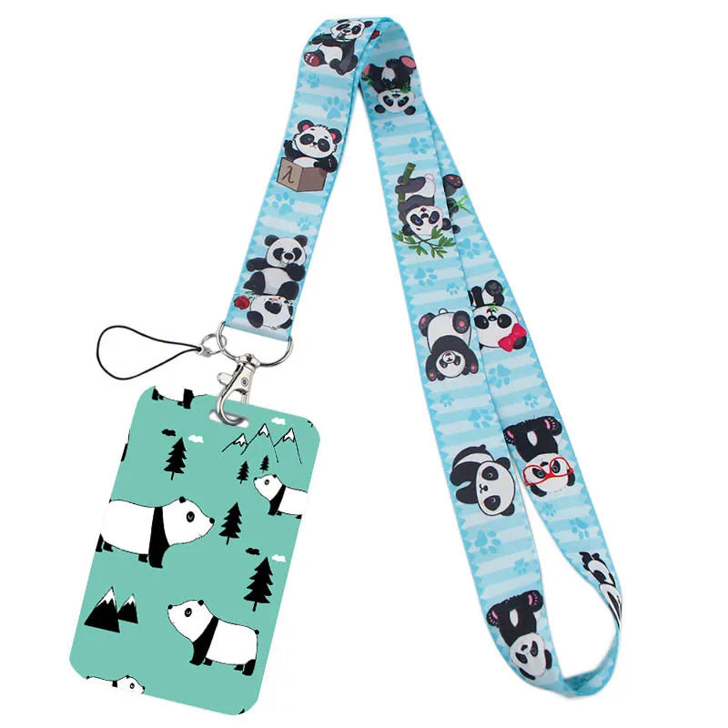 Tejesa  panda Lanyard Badge Holder ID Card /Lanyards Cell Phone Rope Key Lanyard Neck Straps Keychain