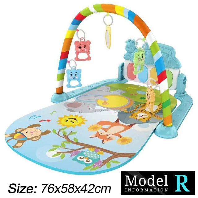 Tejesa Baby Fitness Stand Music Play Gym Activity Toys/ Newborn Piano Crawling Blanket Pedal Game Pad Early Education 0-36 Months Gifts