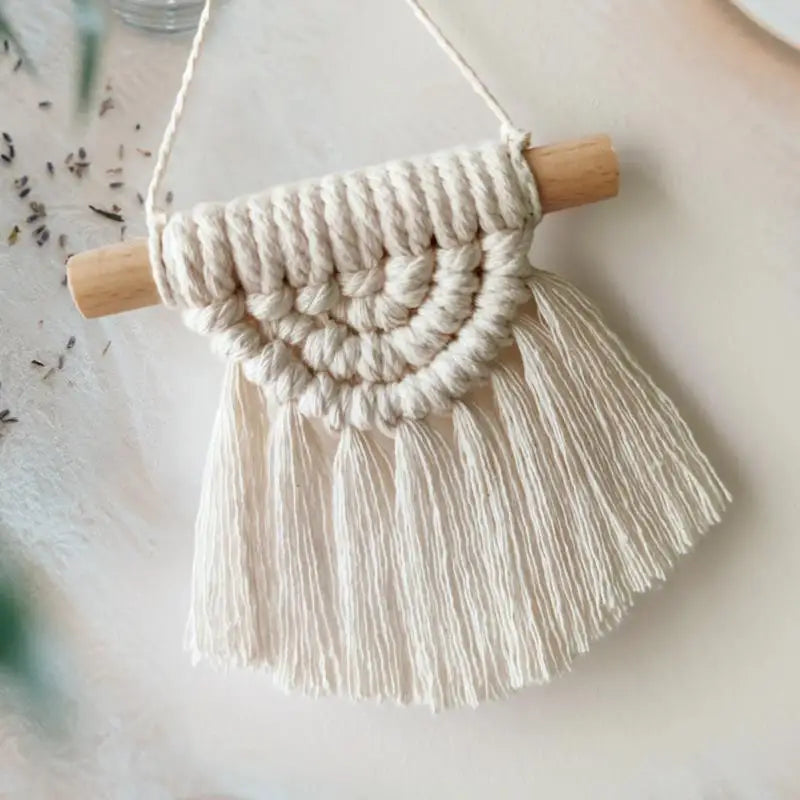 Bohemia Handwoven Macrame Tapestry with Tassels Bedroom Living Room Hanging Decorations Farmhouse Decoration Accessories