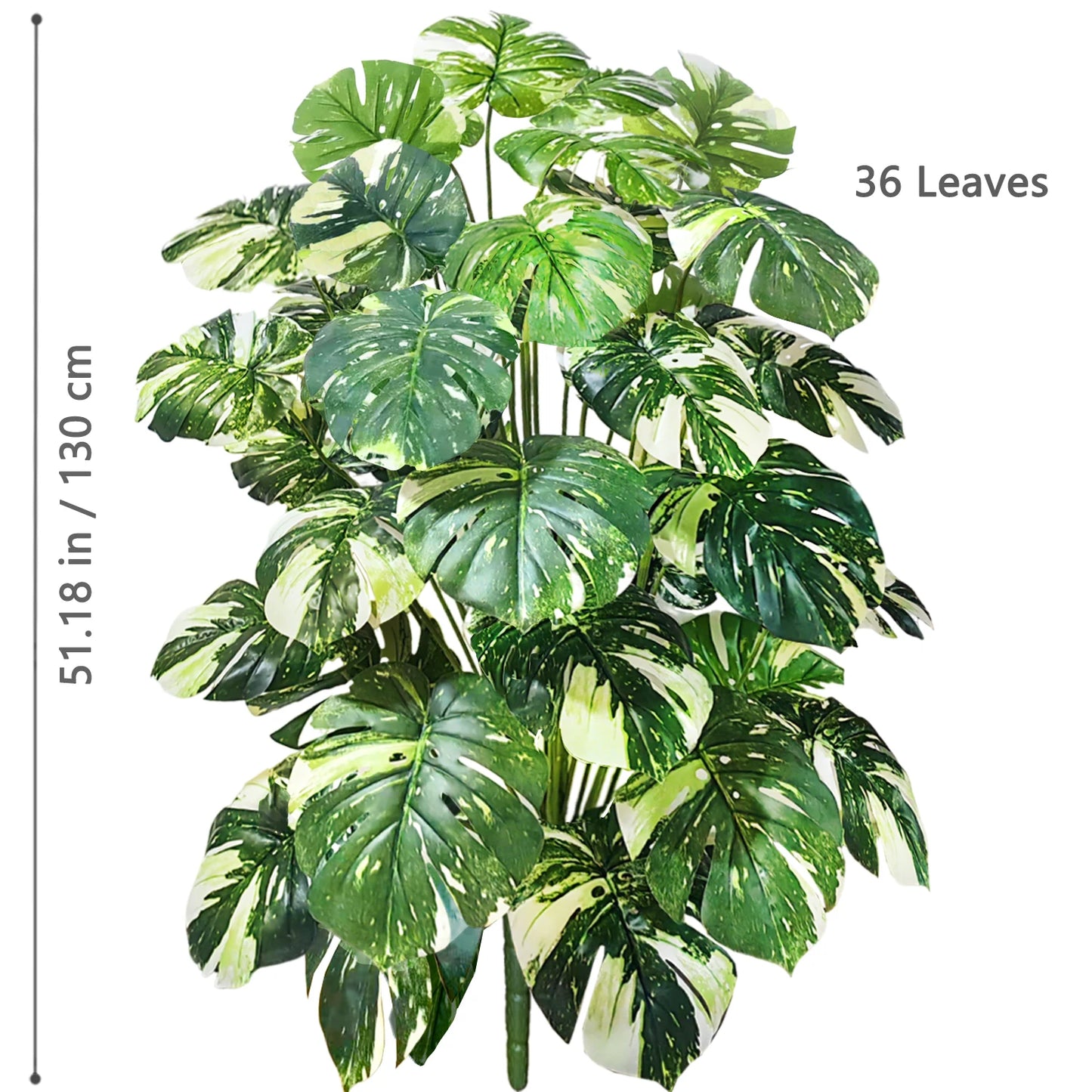 Tejesa 60-103cm Artificial Monstera deliciosa Pothos Alocasia Leaf Fake Plant Ornamental Festive Home Office Decoration