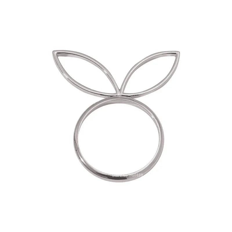 Hemasa 6Pcs Rabbit Ears Napkin Rings /Bunny Head Napkin Holder Rings