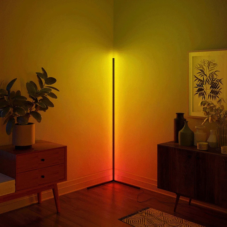Hemasa Smart RGB Dream Color Floor Lamp with Music Sync Modern 16 Million Color Changing Standing Mood Light with APP & Remote Control