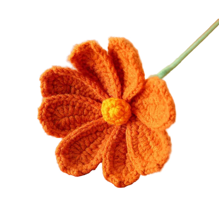 Hemasa 3Pcs  Crochet Bouquet  Knitted  Flowers for Wedding /Artificial Flower Knitting Bouquet Home Decor